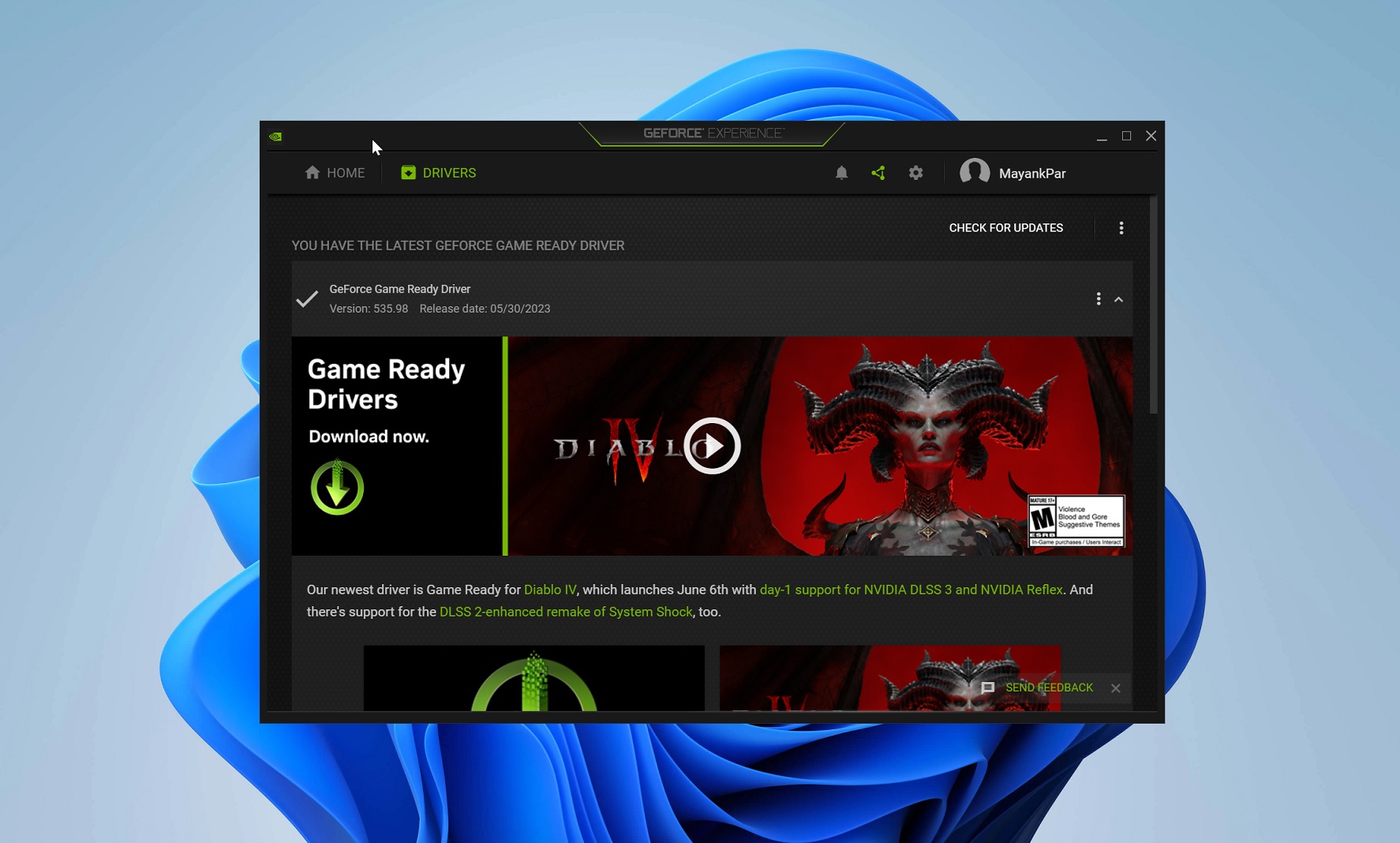 Nvidia GeForce driver 536.09 issues
